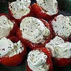 Recept: Zoete pepers met bieslookroomkaas