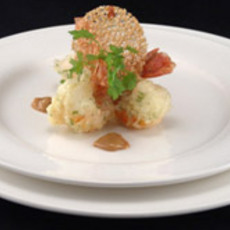 Recept: Scampi in kerveltempura en mosterddressing met een