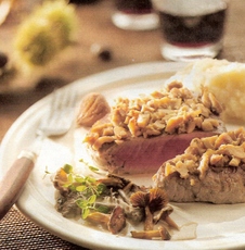 Recept: Steak met krokantje van kastanje