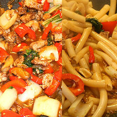 Recept: Noedelsalade met zoetzure dressing Recept: Noedelsalade met zoetzure dressing