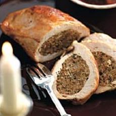 Recept: Kalkoenfricandeau met saucijsjes tijm vulling