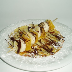 Recept: Fruitbrochettes met chocoladesaus Recept: Fruitbrochettes met chocoladesaus