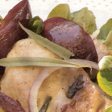 Recept: Slaatje met gegrilde kip en pruimenchutney