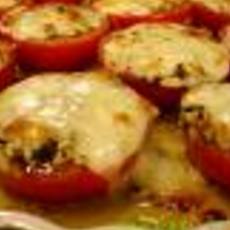 Recept: Domates dolmasi = Gevulde kaas tomaten.