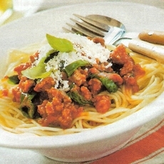 Recept: Spaghetti met lamsgehakt en spinazie