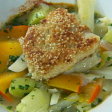 Recept: Gepaneerde rog in winterse consomm�