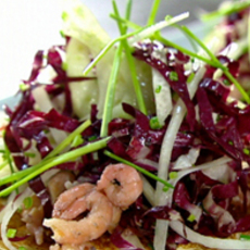 Recept: Blini met garnaalsalade Recept: Blini met garnaalsalade