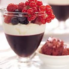 Recept: Gelei en fruit met honingmousse