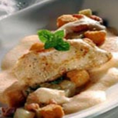 Recept: Delicatesse van kip met garnalenbisque
