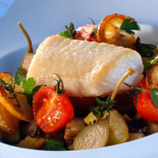 Recept: Cocotte van zeewolf met gekonfijte groenten