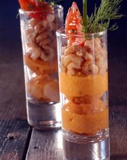 Recept: Sorbet van tomaat met garnaaltjes Recept: Sorbet van tomaat met garnaaltjes