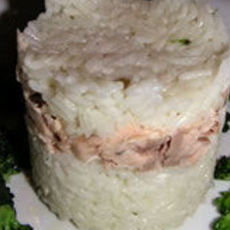 Recept: Zalm in een toren van rijst