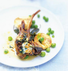 Recept: Lamskoteletjes met honing en geitenkaas