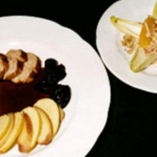 Recept: Filet de porc au pr�neaux, sauce � l� armagnac
