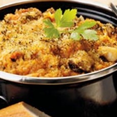 Recept: Mosselen met kaassaus en broodkruim in de oven gek