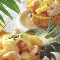Recept: Gevulde ananas met Hollandse garnalen 