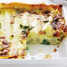 Recept: aspergetaart met blauwaderkaas