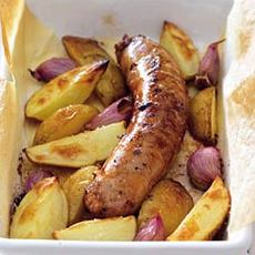 Recept: Ovenaardappelen met geroosterde worst