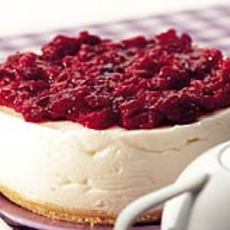 Recept: Roomkwarktaart met cranberry topping