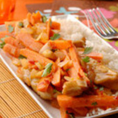 Recept: Sambal Manis worteltjes met kip 