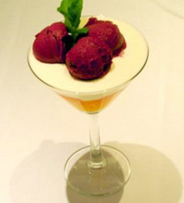 Recept: Sinaasappelgelei met Kaki�s en Cassis-ijs