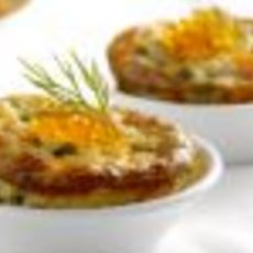 Recept: Taartje met gerookte zalm en garnalen 