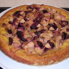 Recept: Taart met kersen,appels,rozijnen en rabarber Recept: Taart met kersen,appels,rozijnen en rabarber