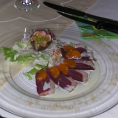 Recept: Gerookte eendeborst met manderijntjes