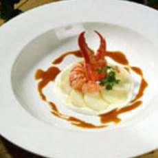 Recept: Kreeft op aspergecoulis met vleesjus en aardappele