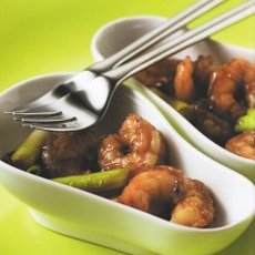 Recept: Amuse van gekarameliseerde scampies 