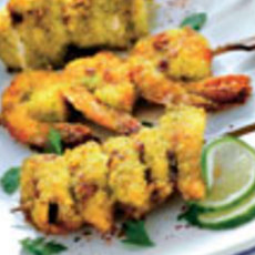 Recept: Spiesjes met zeevruchtentrio