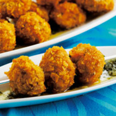 Recept: Gebakken champignons met cornflakes en peterselies