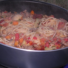 Recept: Camping spaghetti Kroatie Recept: Camping spaghetti Kroatie