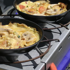 Recept: Ieder  zijn eigen omeletje op camping  in kroatie