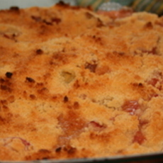 Recept: Rabarber kruimeltaart Recept: Rabarber kruimeltaart