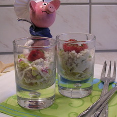 Recept: Hapje : Rode bietscheuten met verse krab