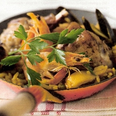Recept: Paella met konijn en inktvis Recept: Paella met konijn en inktvis