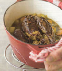 Recept: Haantje in rode wijn