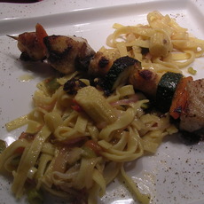 Recept: Vis brochette met groenten