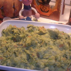Recept: Aardappelpuree met overschotjes van groenten Recept: Aardappelpuree met overschotjes van groenten