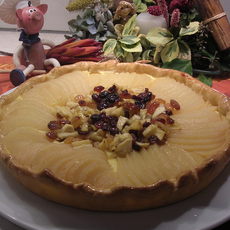 Recept: Peren taart met appel en rozijnen