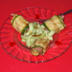 Recept: Courgetterolletjes met zalm