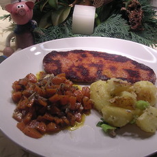 Recept: Kalkoen schnitsel met opgebakken wortelen