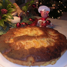 Recept: Peren cake afgegarneerd met manderijntjes