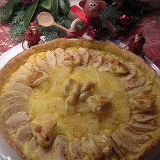 Recept: Taart met appel , ananas en beneveld met kaneel
