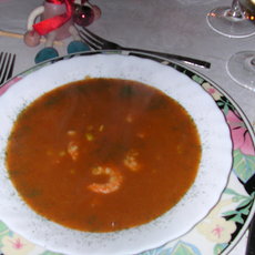 Recept: Soep : Tomaten rivierkreeften soepje met dille Recept: Soep : Tomaten rivierkreeften soepje met dille