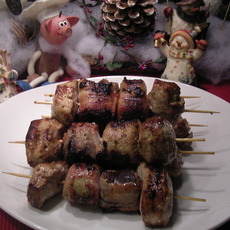 Recept: Brochette : varkenshaasje, met ....