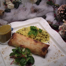Recept: Loempia met wilde curry rijst