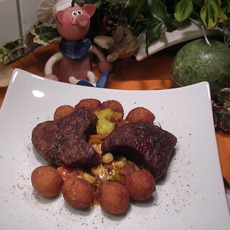 Recept: Lamsepigram :met groentjes en pommes noisettes