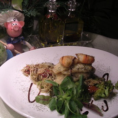 Recept: Pangasiusfilet met scampi en zijn garnituren Recept: Pangasiusfilet met scampi en zijn garnituren